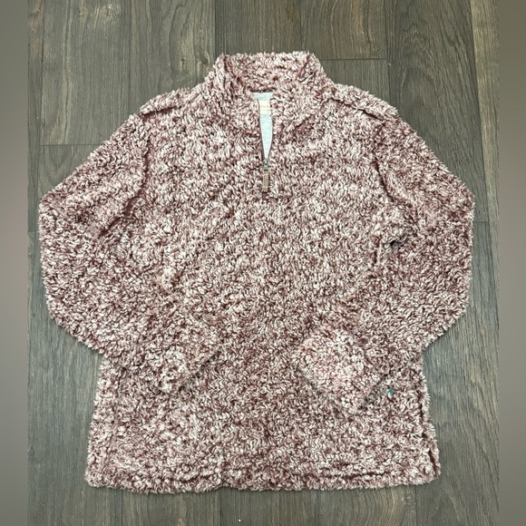 Weatherproof Jackets & Blazers - Weatherproof Vintage Mauve Sherpa Pullover Quarter Zip Size L